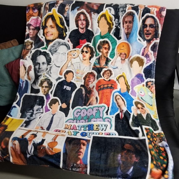 Matthew Gray Gubler Collage Throw Blanket - Picture 1 of 7